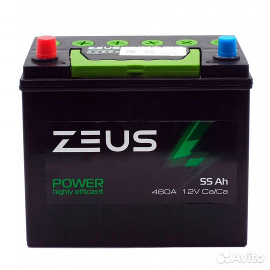 Аккумулятор zeus power Asia 65B24R 55 Ач п.п