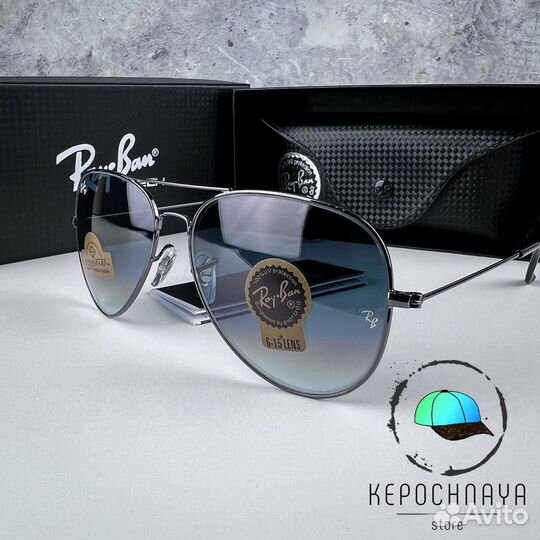 Очки Ray Ban Aviator Голубые