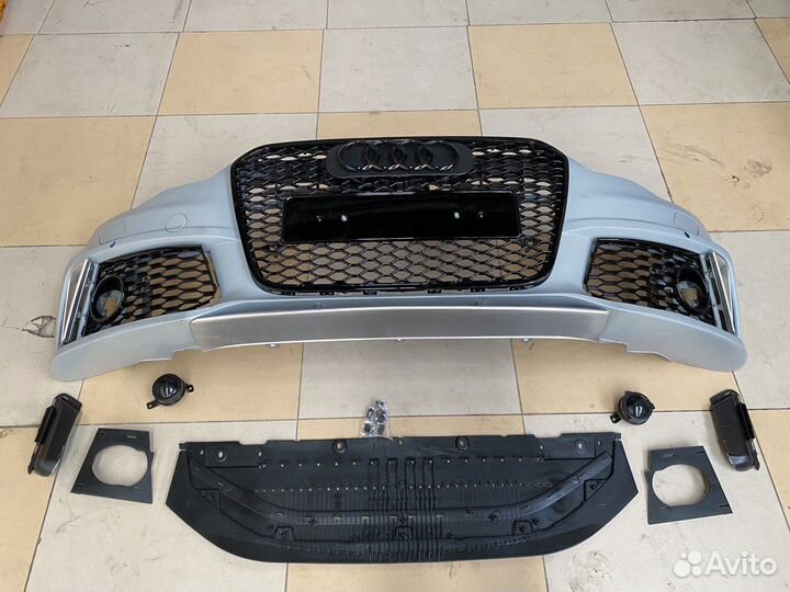 Бампер RS 6 передний для Audi A6 C7 дорестайлинг