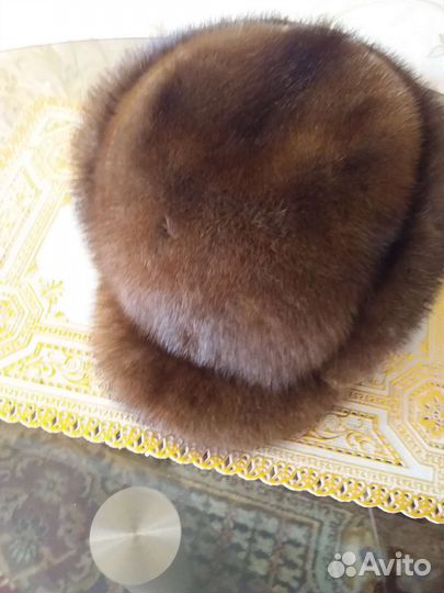 Норковая шапка мужская р54 в хорошим состоянии