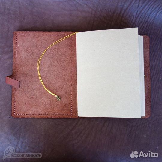 Блокнот для записи кулинарный рецептов из кожи