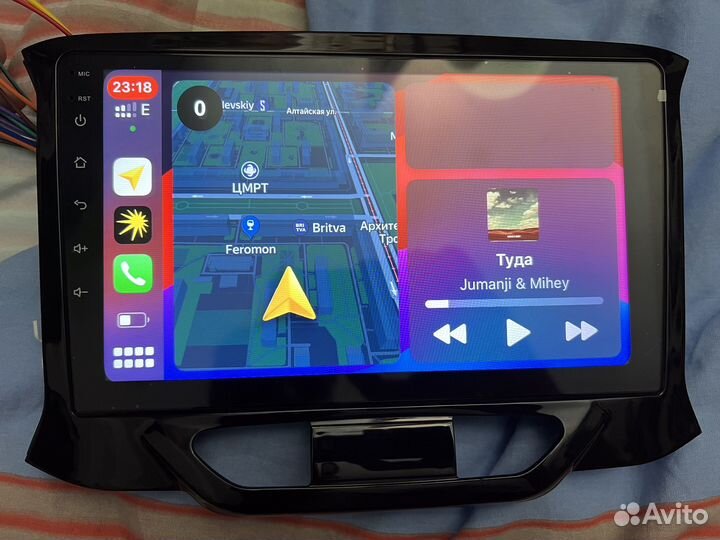 Магнитола android10 на 9 дюйм. лада xray с carplay