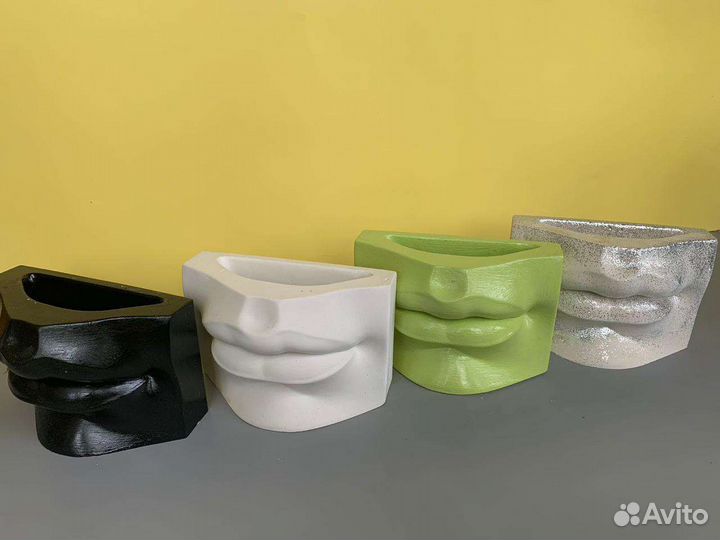 Губы Давида кашпо ваза окрашенные