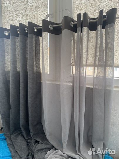 Гардина настенная с шторой