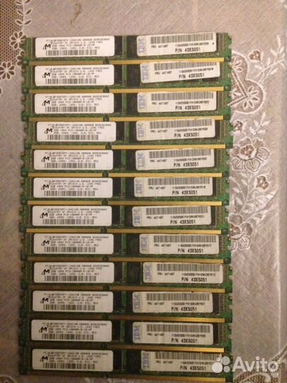 Cерверная память 1, 2, 4Gb 8gb и память для ноута