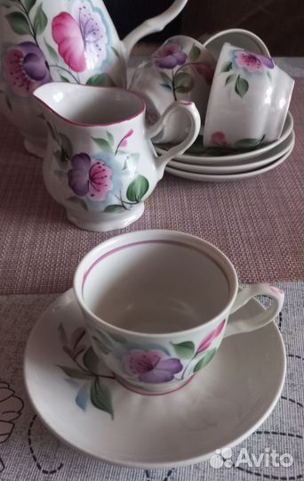 Кофейный сервиз (костяной фарфор)