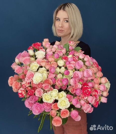 101 кустовая роза букет доставка