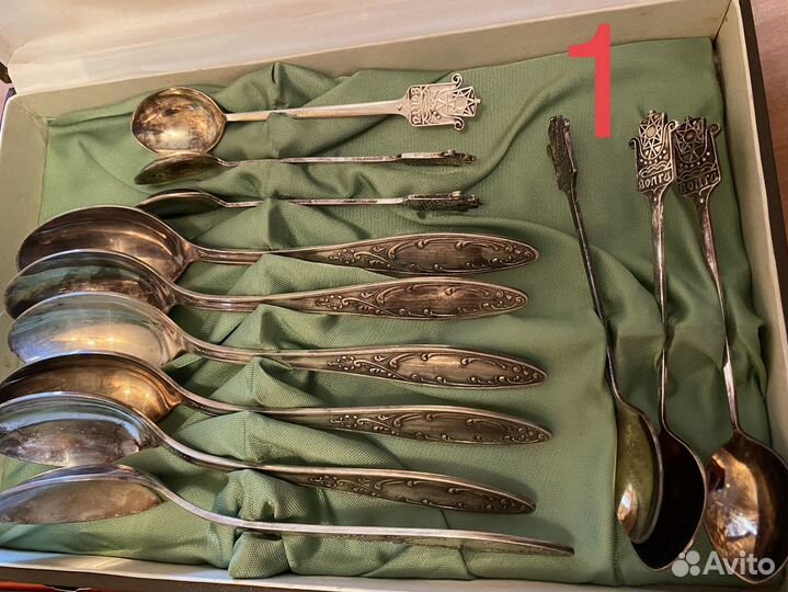 Набор столовых приборов мельхиор СССР