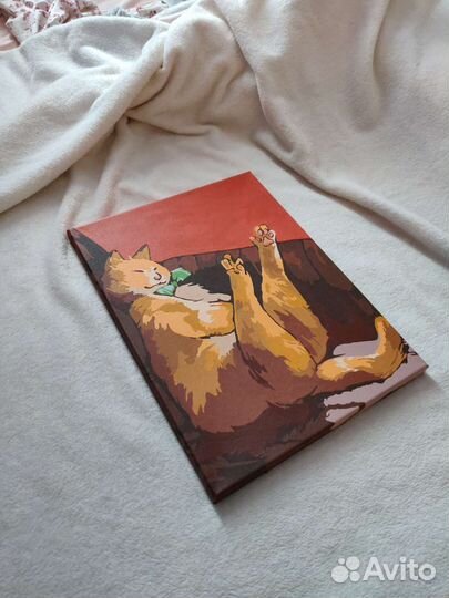 Картина декоративная с котиком