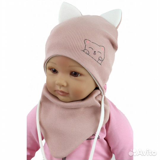 Комплект шапка и снуд