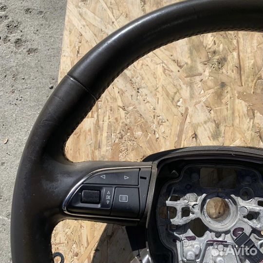 Руль audi a6 c7 коричневый