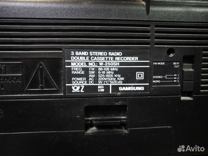 Кассет. магнитофон samsung W-250 электроника 302-1