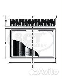 Фильтр воздушный SB022 SCT