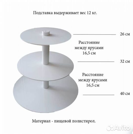 Подставка для торта, казна свадебная аренда