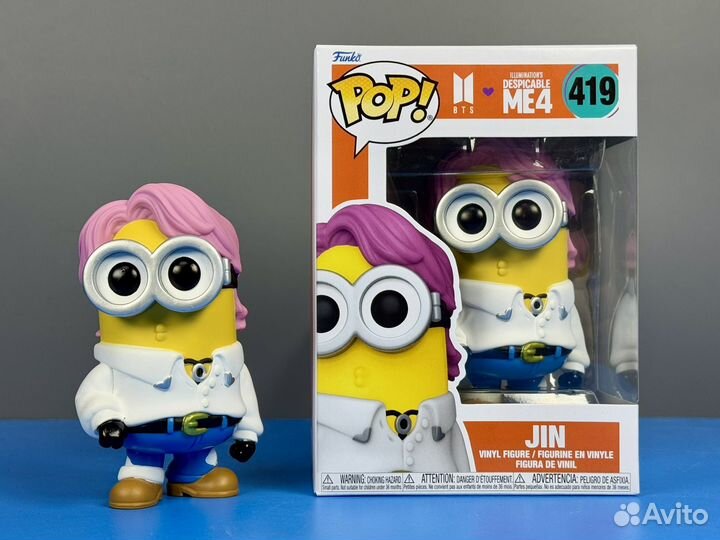 Funko Pop 419 Jin (BTS x Despicable Me 4)