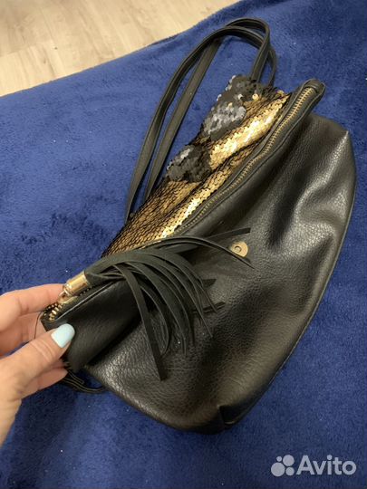 Сумка натуральная кожа темно зеленая