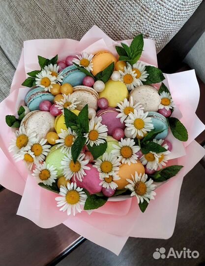 Макаронс Макарун Съедобные сладкие букеты