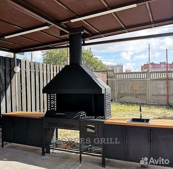 Мангальная зона в беседку