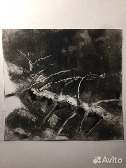 Эстамп (техника сухая игла )