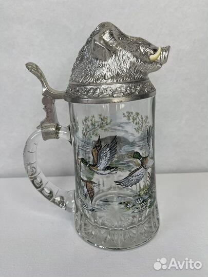 Коллекционная винтажная кружка Охота(Кабан)