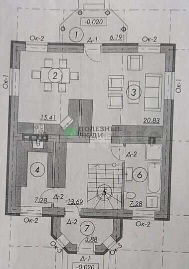 Коттедж 154 м² на участке 10 сот.