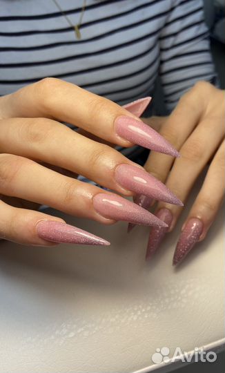 Наращивание ногтей, гель лак, маникюр
