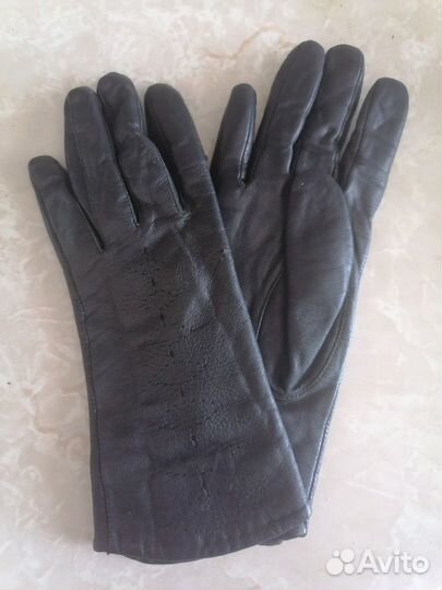 Перчатки женские кожаные