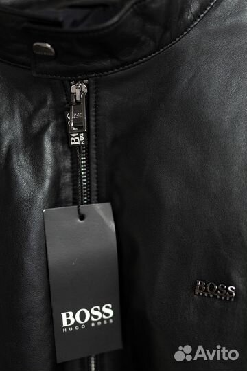 Мужская куртка Hugo Boss натуральная кожа