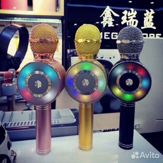 Караоке микрофон Wster WS-669 с Led подсветкой