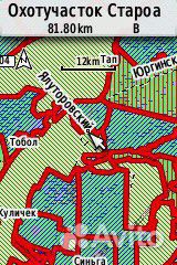 Карта границ охотхозяйств Тюменской области
