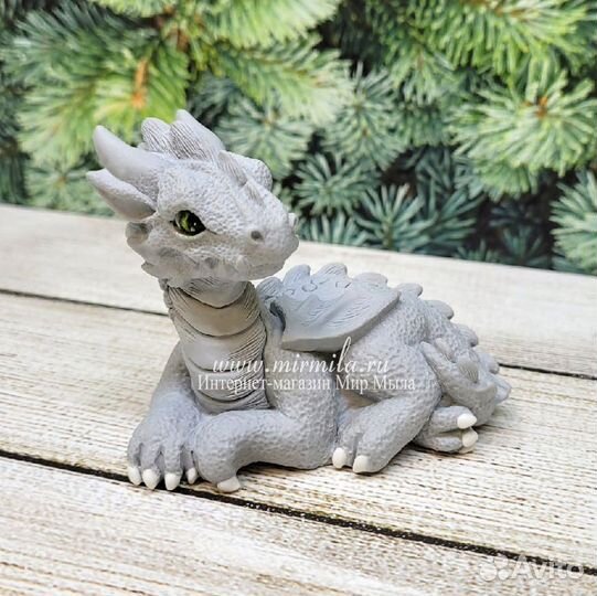 Силиконовая форма для мыла - дракон Грей