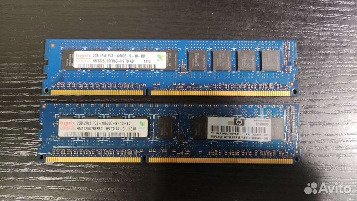 Оперативная память ddr3 2 gb, 2 штуки