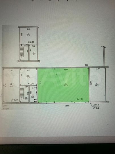 Склад / бокс / ангар, 214 м²