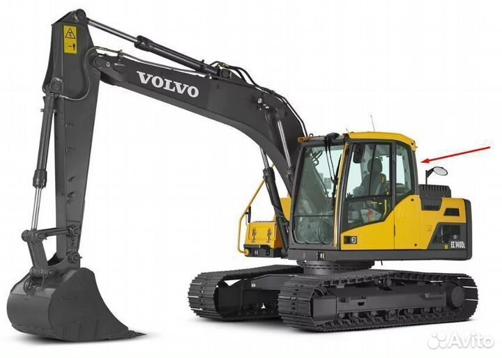 Стекло заднее на экскаватор Volvo EC 140