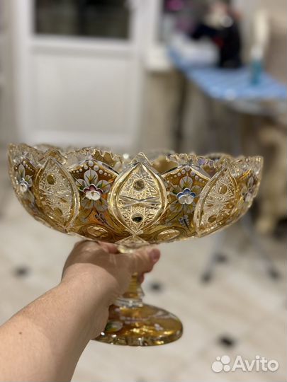 Ваза для фруктов богемия хрусталь (оригинал )