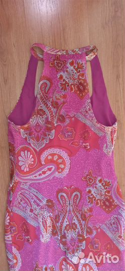 Платье сарафан laundry 44-46р крепдешин шелк