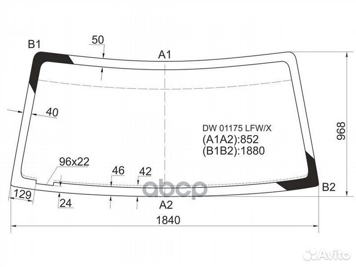 Стекло лобовое Ford Econoline 92-97 DW01175 LFW/X