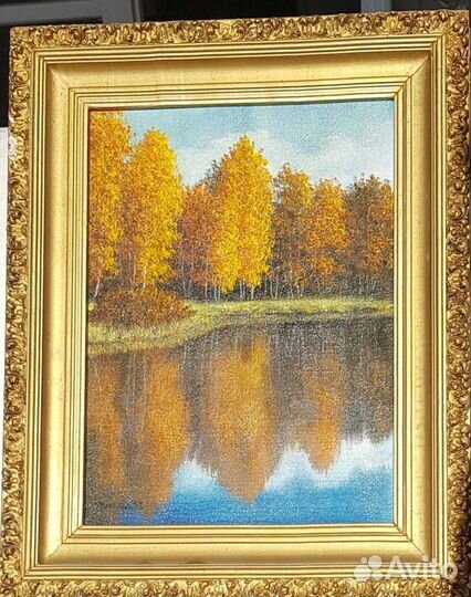 Картина маслом в интерьер на холсте пейзаж