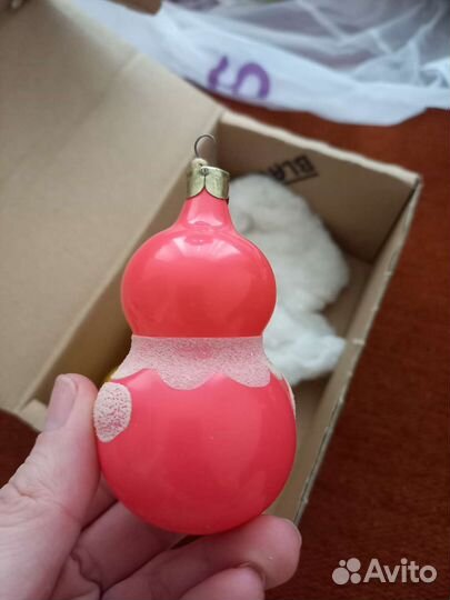 Елочная игрушка СССР матрешка неваляшка 2 шт