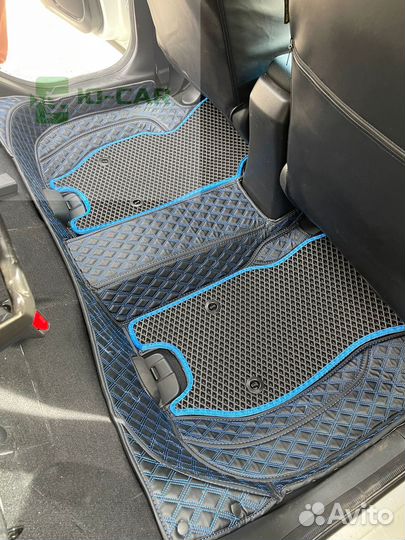 3D коврики из Экокожи+вставки ева Honda Fit 3