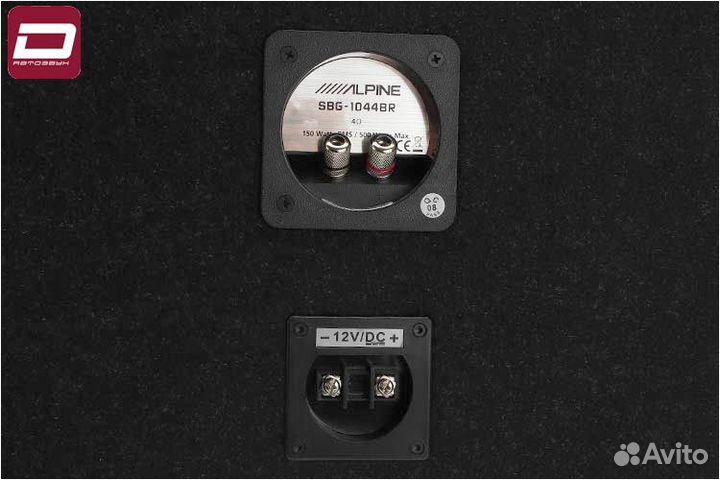 Alpine SBG-1044BR сабвуфер 25см в корпусе с фазои