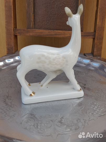 Статуэтка олениха с олененком СССР