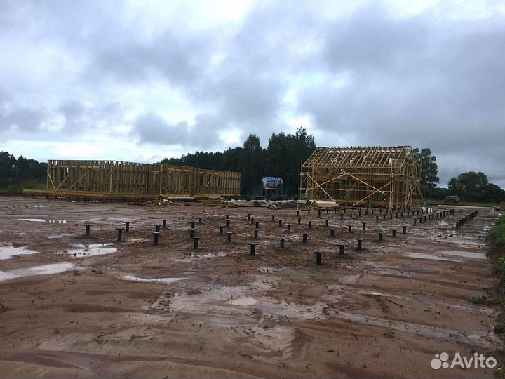 Монтаж винтовых свай