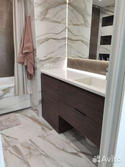 Тумба под раковину с местом для стиральной машины