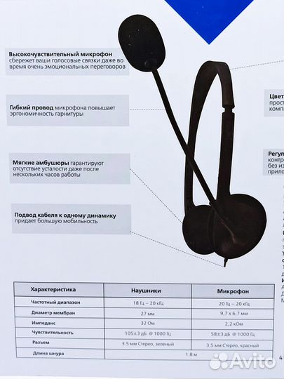Наушники с микрофоном для компьютера