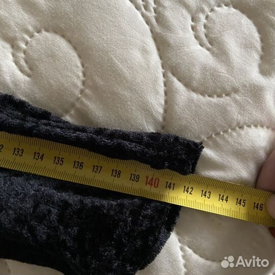 Бархатный черный комбинезон-кошка s