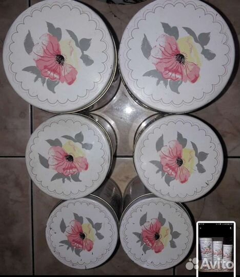 Красивые жестяные банки Винтаж СССР