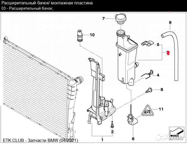 BMW Е53 Расширительный бочек 17117573781