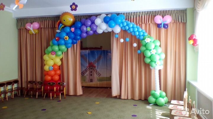 Гирлянда из воздушных шаров, фотозона