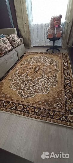 Ковер шерстяной 2 на 3, натуральный